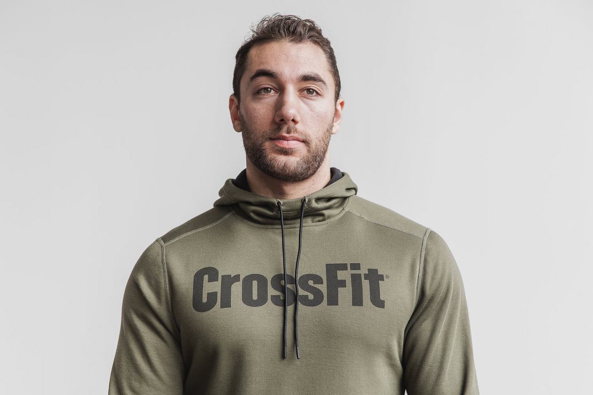Nobull Crossfit® Men's Hoodie Green | Australia (AM7140)